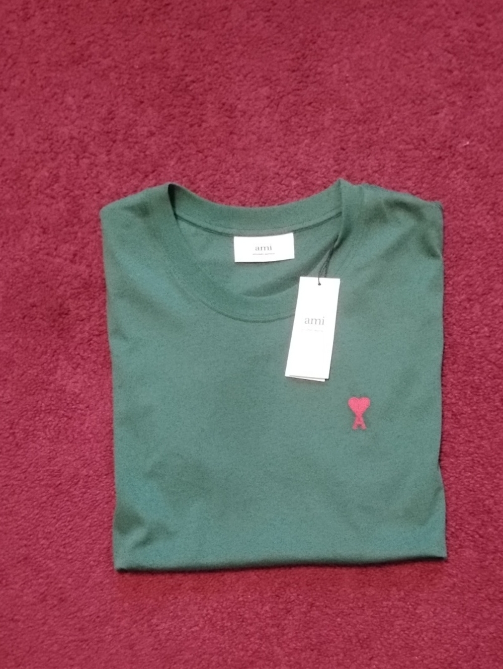 Ami Alexandre Mattiussi Green Crewneck T shirt with Tag